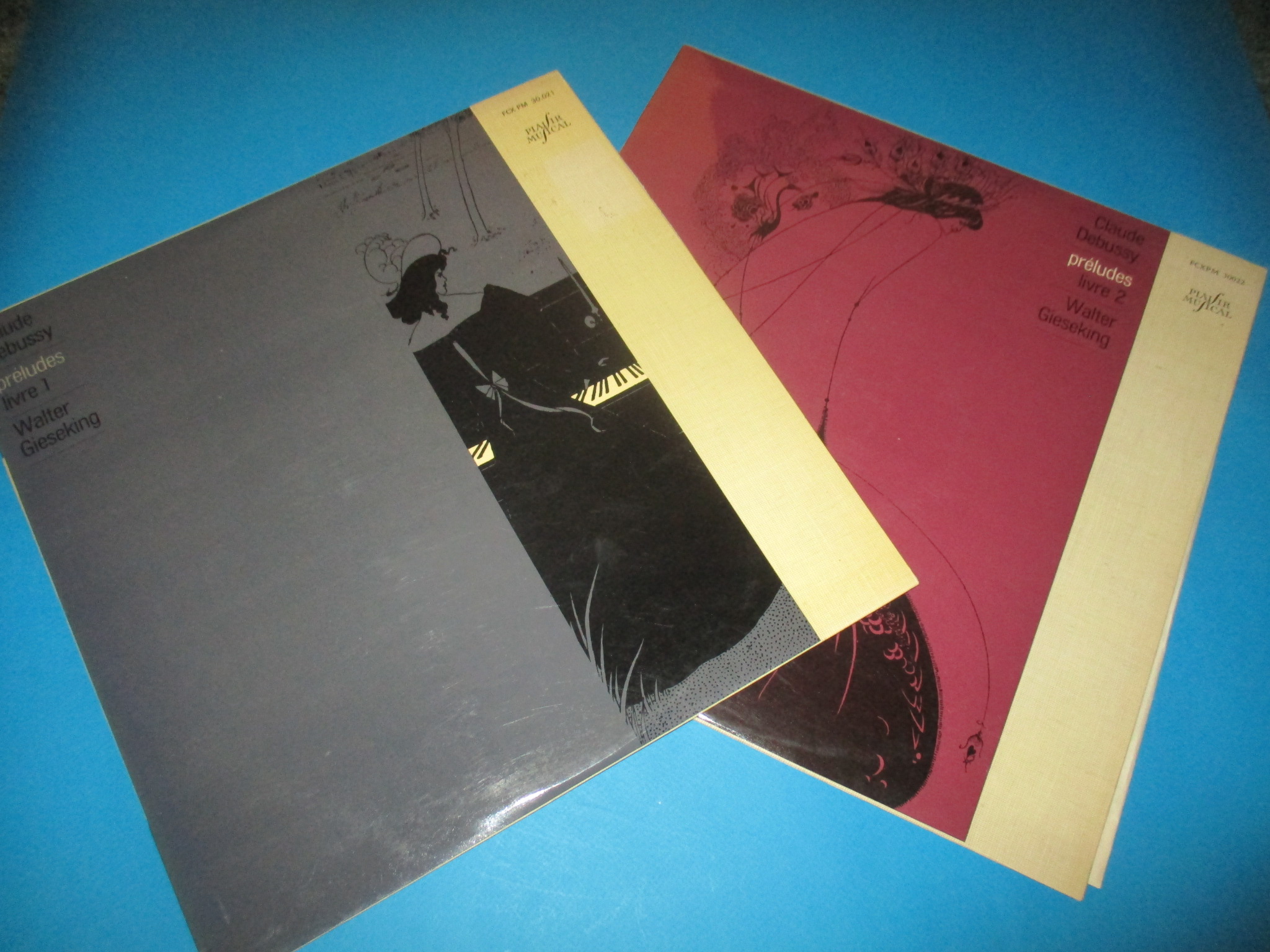 2 disques Préludes de Debussy, livres 1 & 2, Walter Gieseking, 2 x 33 tours Plaisir Musical Columbia
