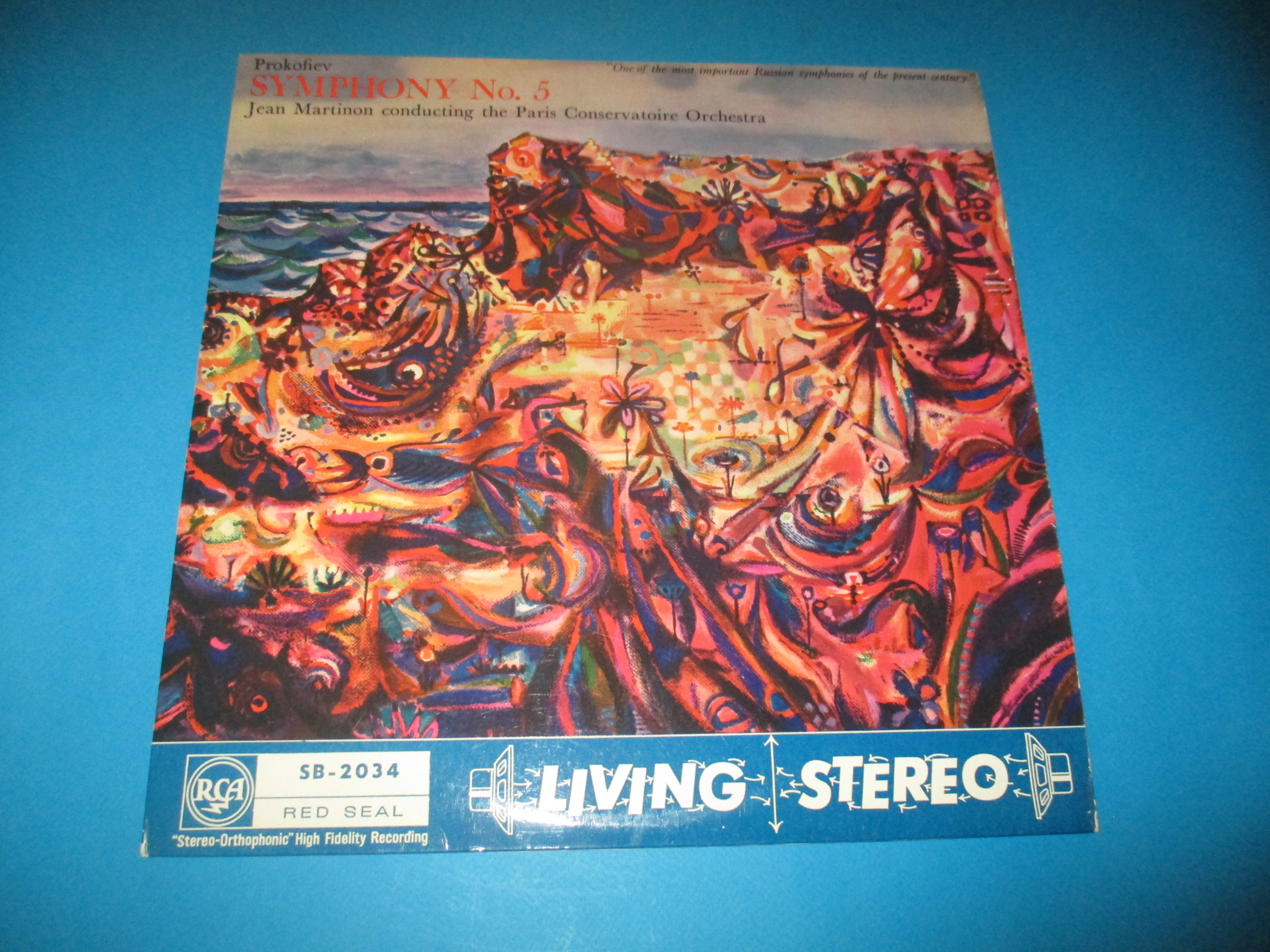Disque Symphony N° 5, Prokofiev, Jean Martinon conducting the Paris Conservatoire Orchestra, 33 tours Living Stereo RCA