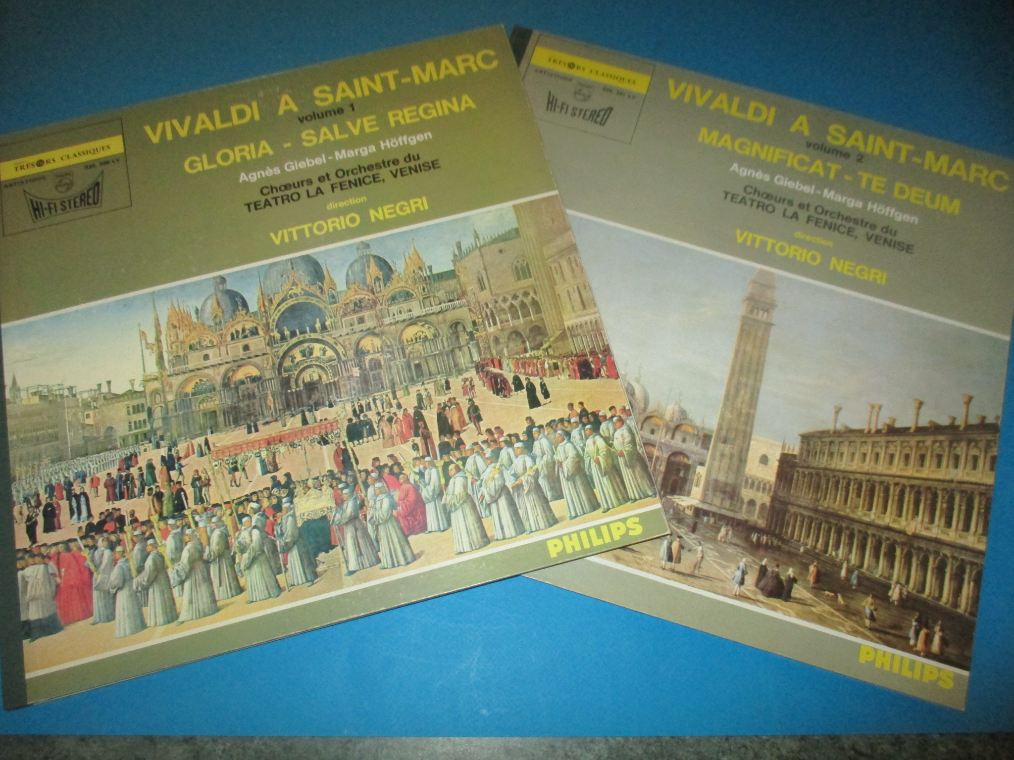 Lot 2 disques Vivaldi à Saint-Marc, Agnès Giebel & Marga Hoffgen, Choeurs et Orchestre du Teatro La Fenice Venise, Vittorio Negri, Philips