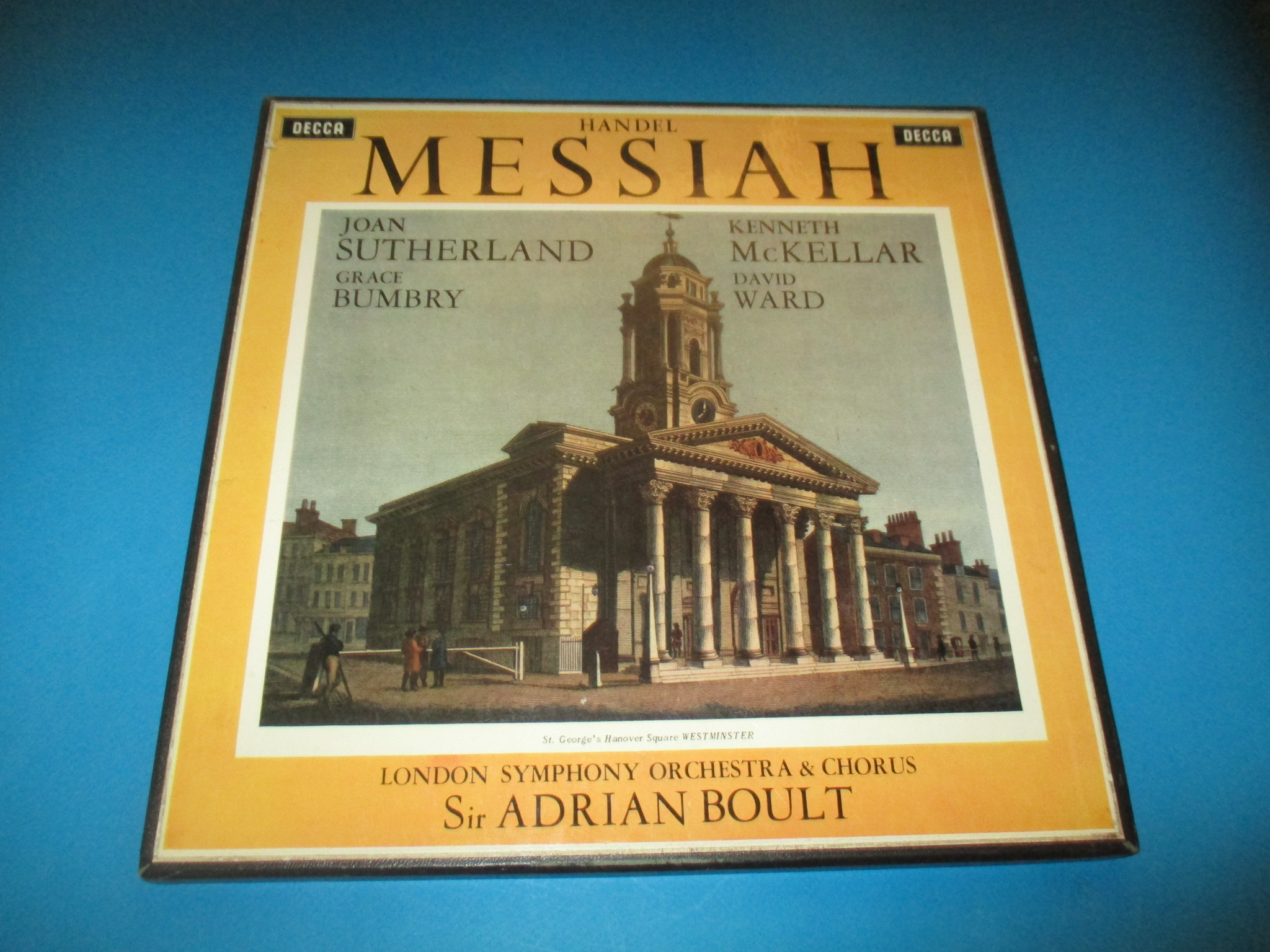 Coffret 3 disques Messiah, Handel, Joan Sutherland Grace Bumbry, Kenneth McKellar, London Symphoniy Orchestra & Chorus Sir Adrian Boult, Decca