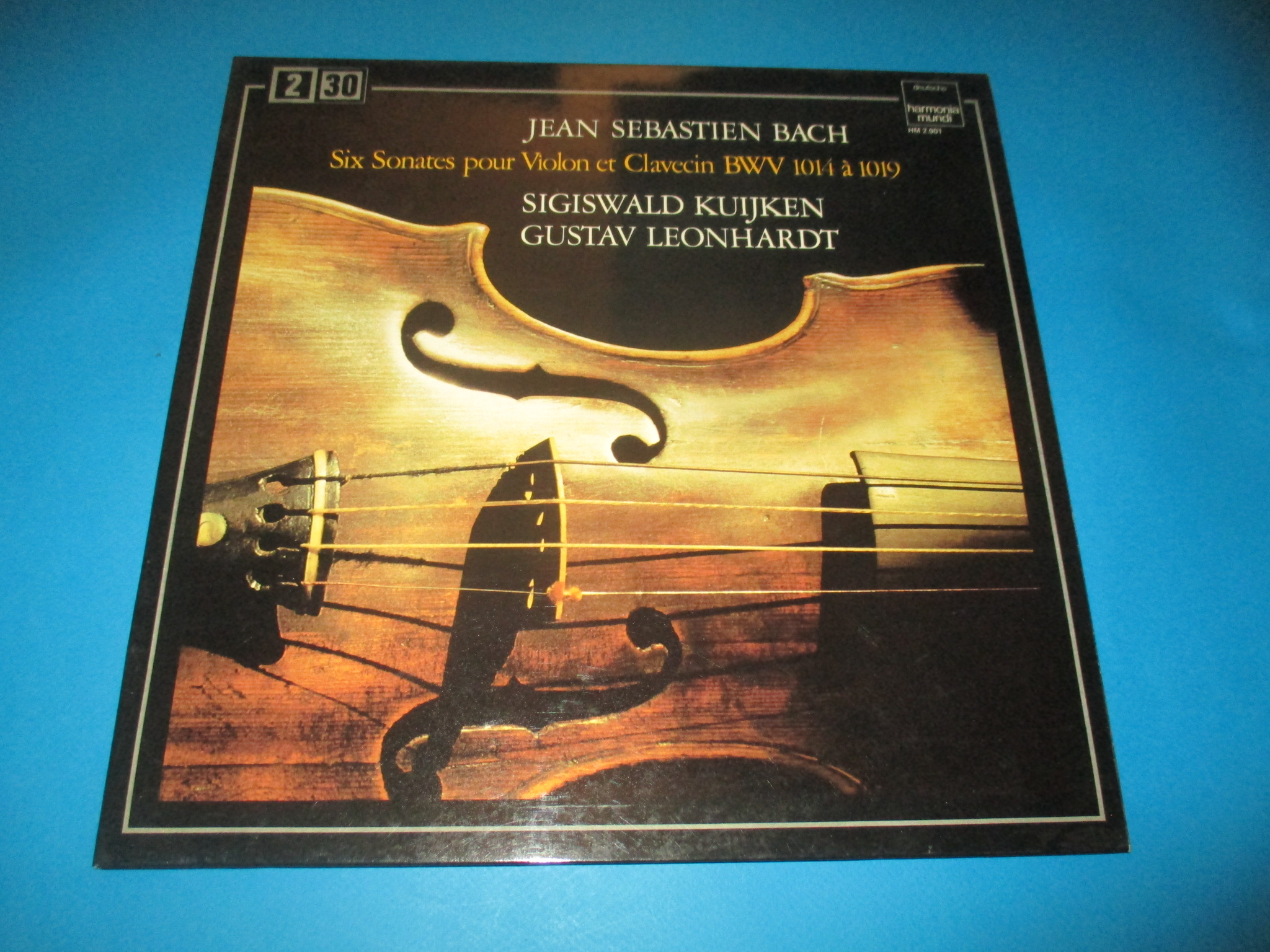 Double disque Jean-Sebastien Bach, Six sonates pour violon et clavecin BWV 1014 à 1019, Sigiswald Kuijken & Gustav Leonhardt, Harmonia Mundi