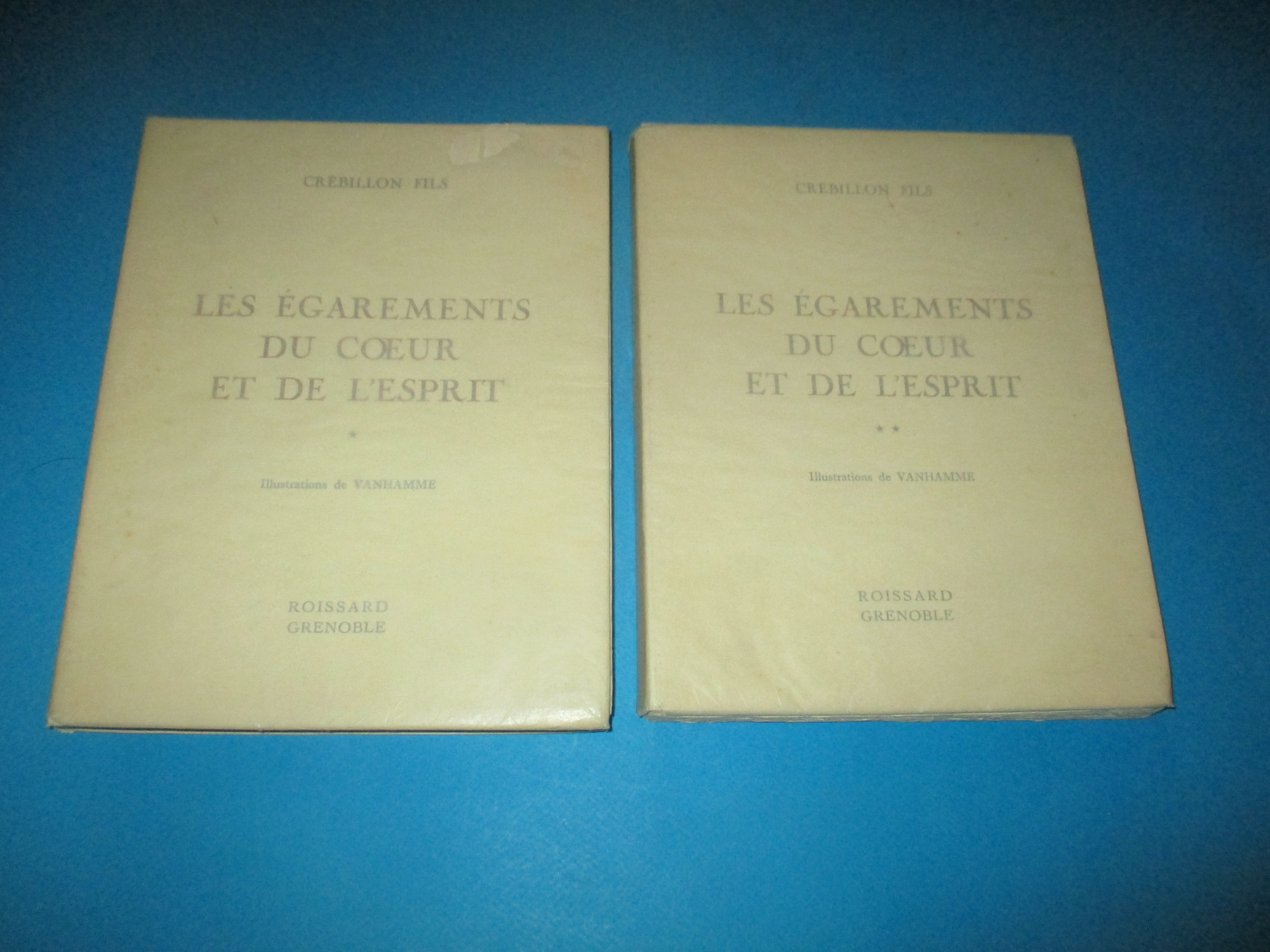 Les Egarements du coeur et de l\'esprit en 2 volumes, Crébillon fils, Illustrations de Vanhamme, n° Boissard 1955