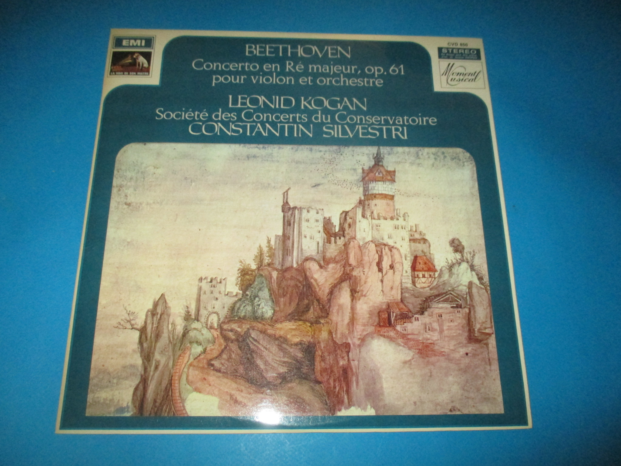 Disque Beethoven, Concerto en Ré majeur op 61 our violon et orchestre, Leonid Kogan, 33 tours EMI Voix de son Maître
