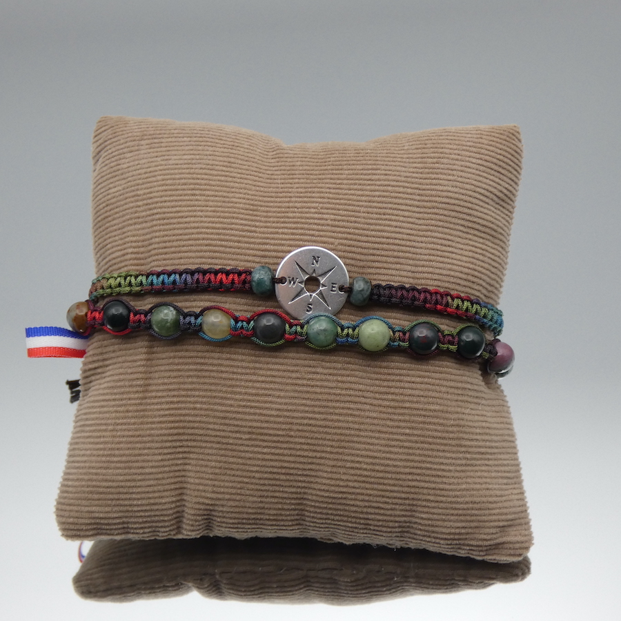 Bracelet tendance homme en pierre dagate