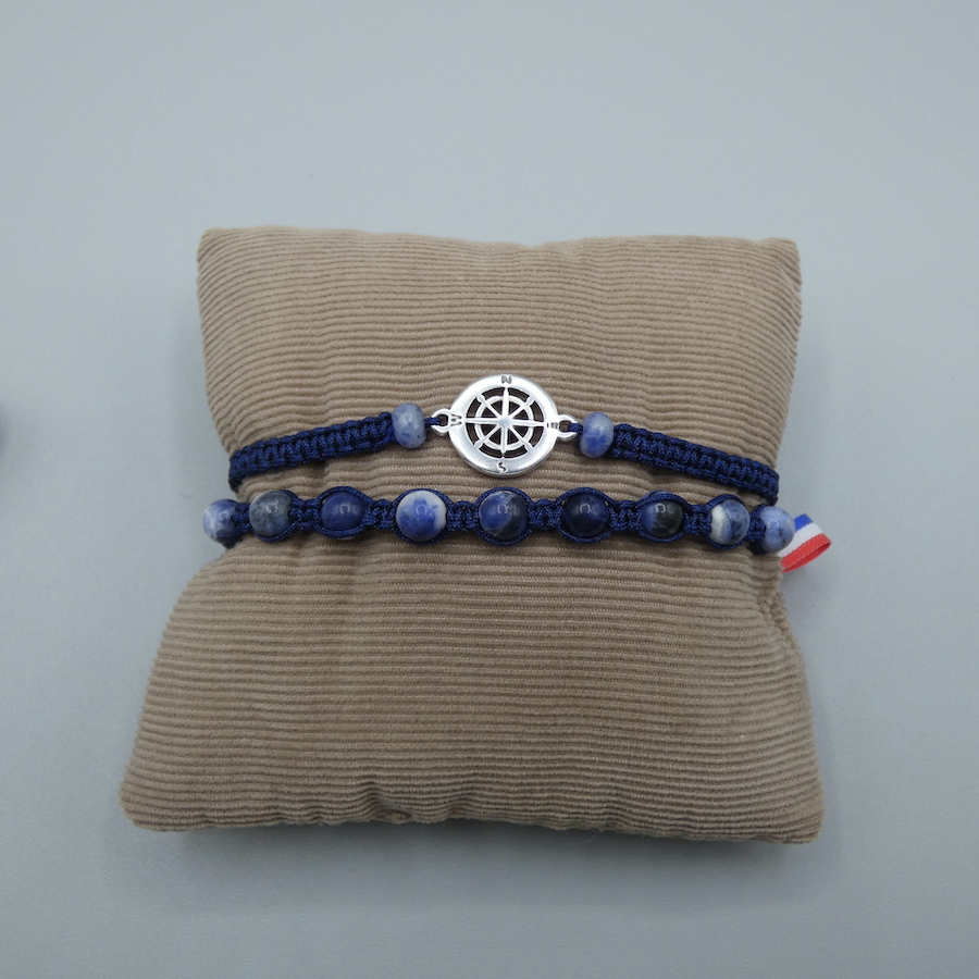 Bracelet double en Sodalite "Eric"