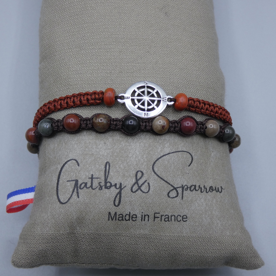 Bracelet double "Eric" jaspe