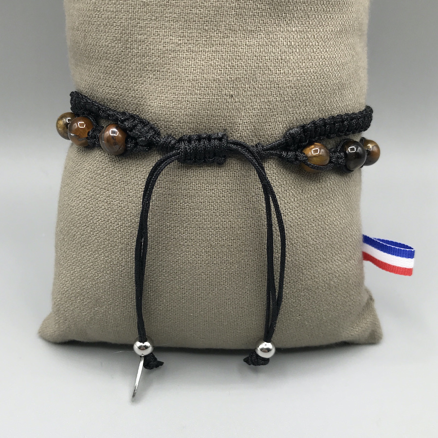 bracelet "Eric " oeil de tigre dos