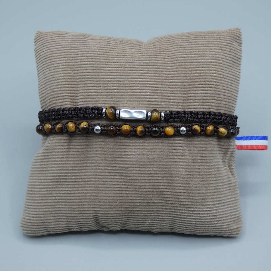 Bracelet "Bruno" oeil de tigre