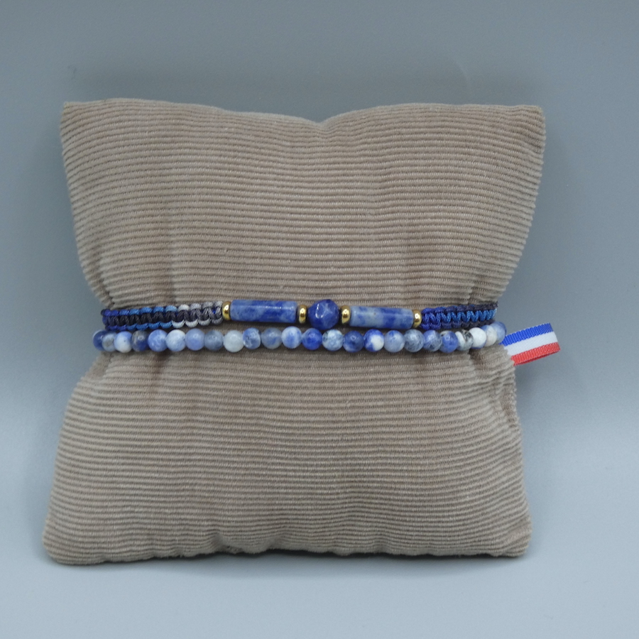 Bracelet deux rangs Osiris mixte