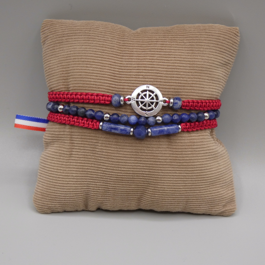 Bracelet homme en pierre naturelle de Sodalite Titouan
