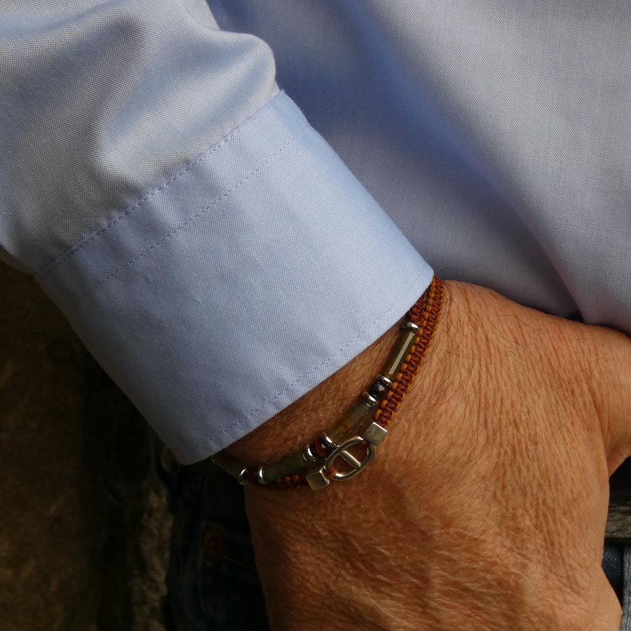 Bracelet Ethan agate et oeil de tigre