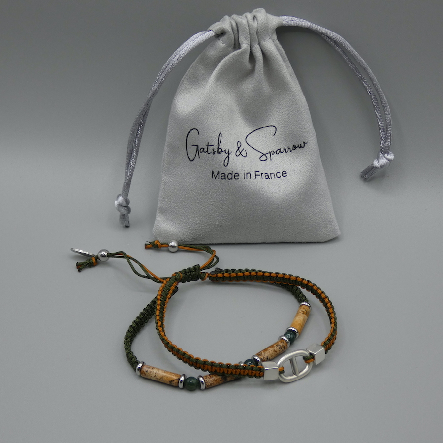 Bracelet Sur Mesure En Perles De Jaspe Impérial, Agate Et Turquoise - Article Neuf, Sans Fermoir