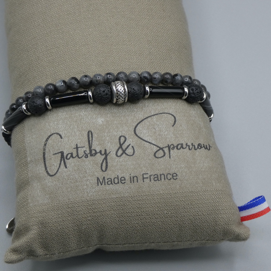 Fabrication française bijoux homme noir