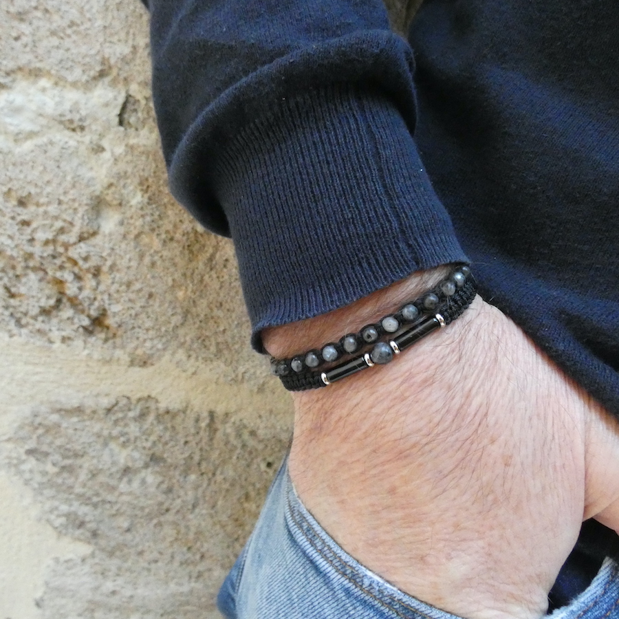 Bracelet labradorite pour homme