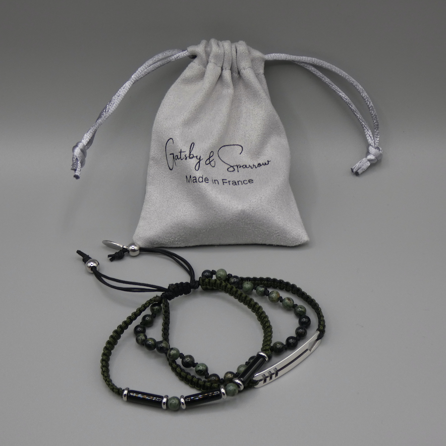 Bracelet-homme-pierre-kaki-jaspe kambaba