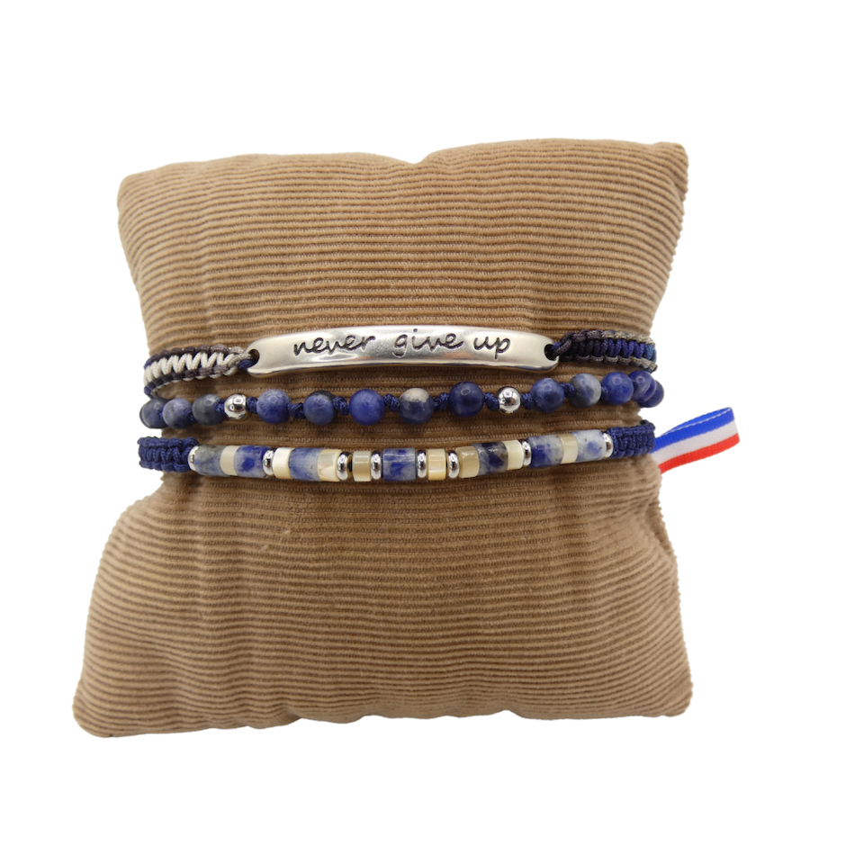 Bracelet-triple-bleu-homme-pierre-naturelle-sodalite-tendance-stacking-look