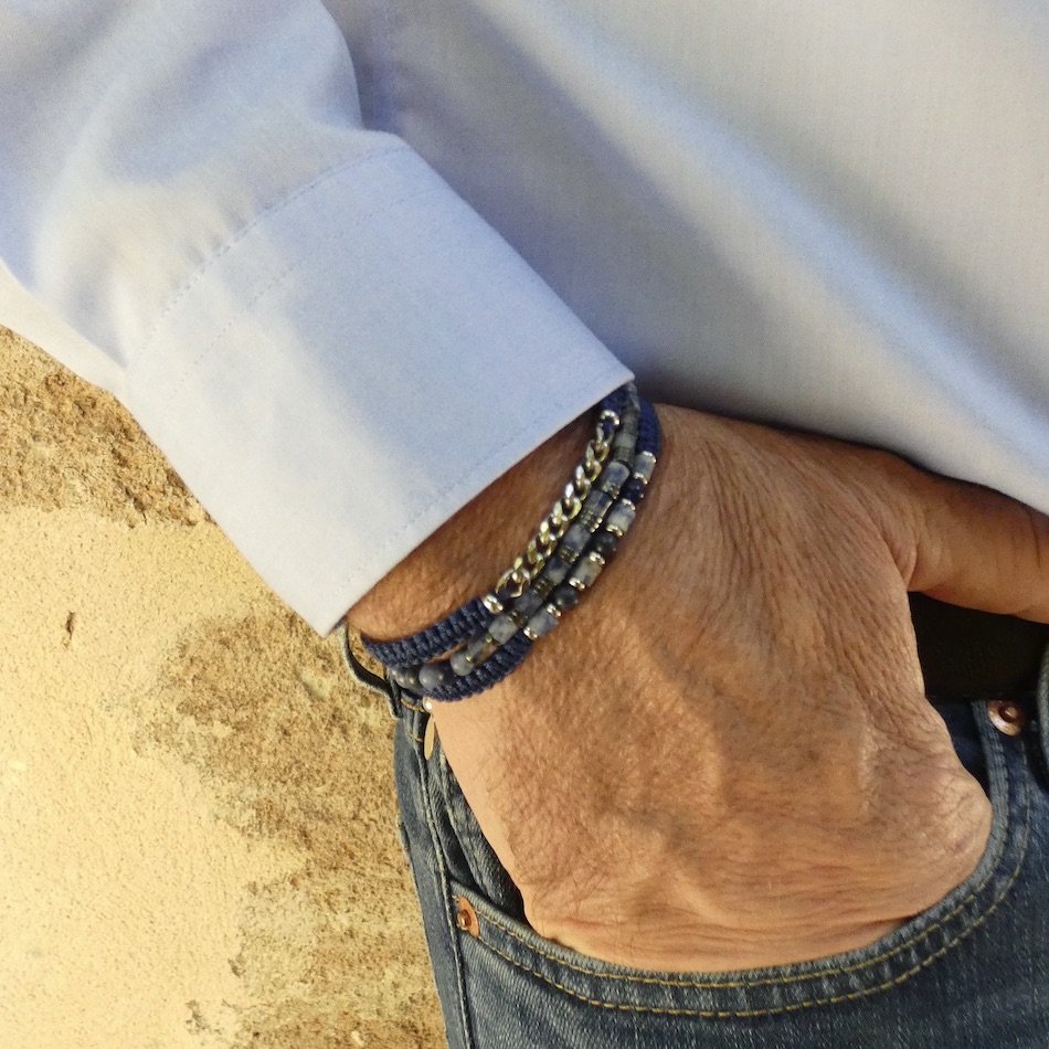 bracelet-homme-pierre-naturelle-sodalite-chaine-stackin-chic-france