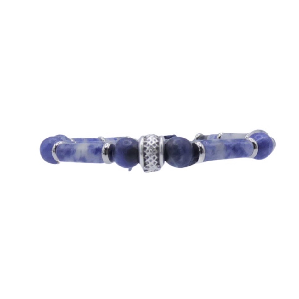 bracelet-homme-simple-perles -six -mm-bleu-pierre-naturelle-idee-cadeau