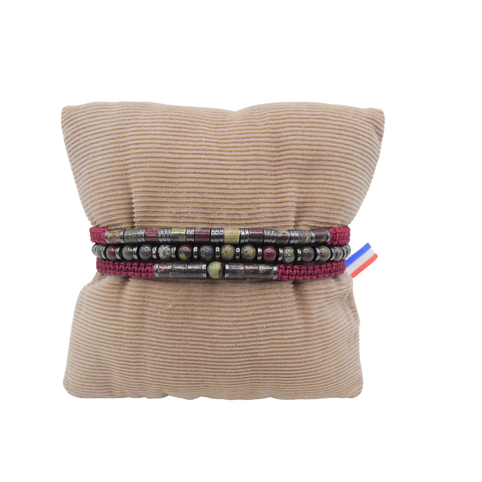 bracelet-Arthur-jaspe-sang-de-dragon-triple