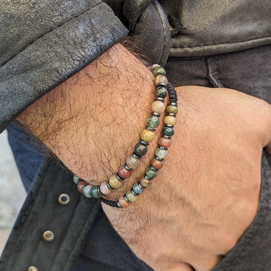 bracelet justin double agate6 mm