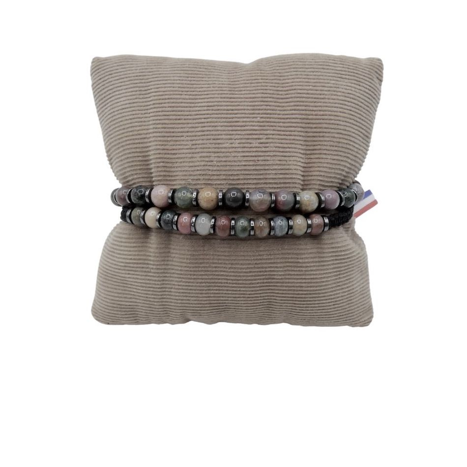 Bracelet-Justin-agat-hématite