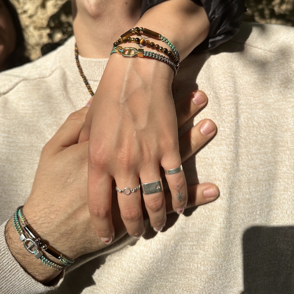 Duo-couple-ethan-oeil-de-tigre-bracelets -idee-cadeau-anniversaire-mariage