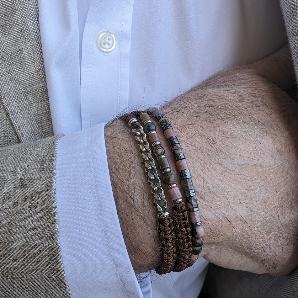 bracelet-triple-trio-homme-rhodonite-chaine-hemetite-pierre-naturelle