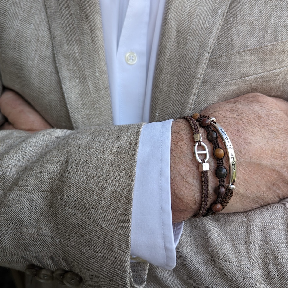 Bracelet-homme-triple-jaspe-multi-laurent-marron-artisanal-France