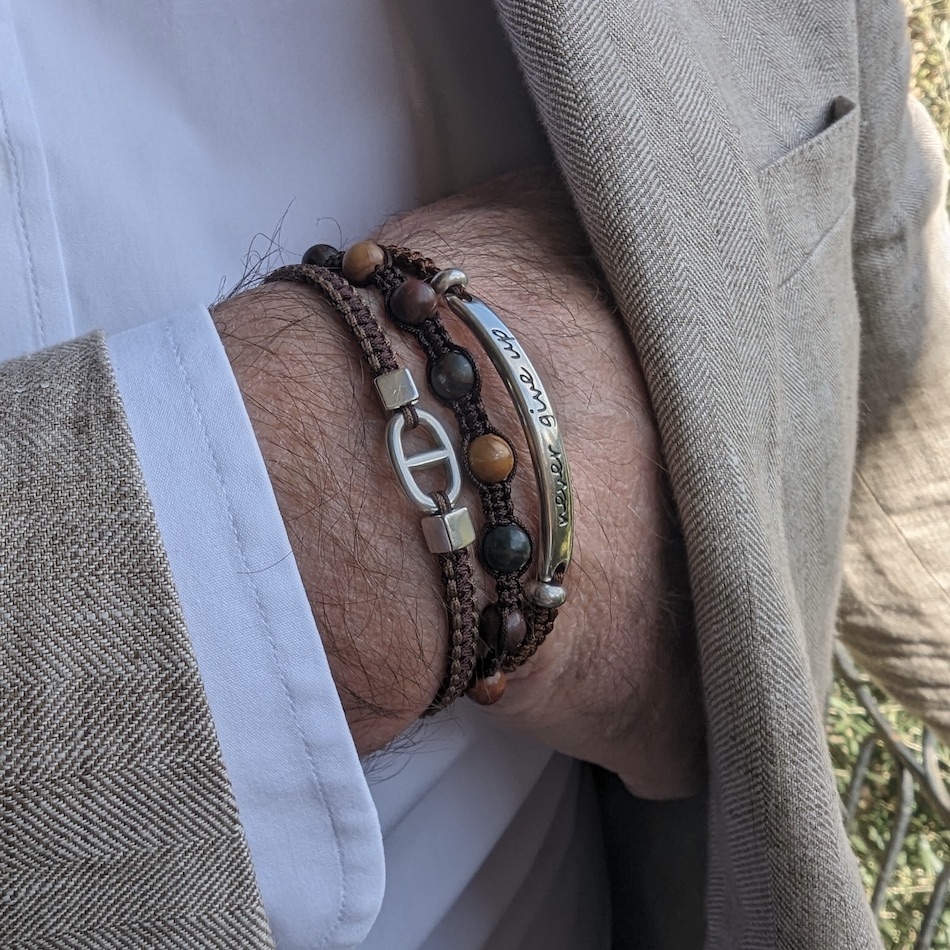 Bracelet-homme-tendance-triple-jaspe-trio-Laurent