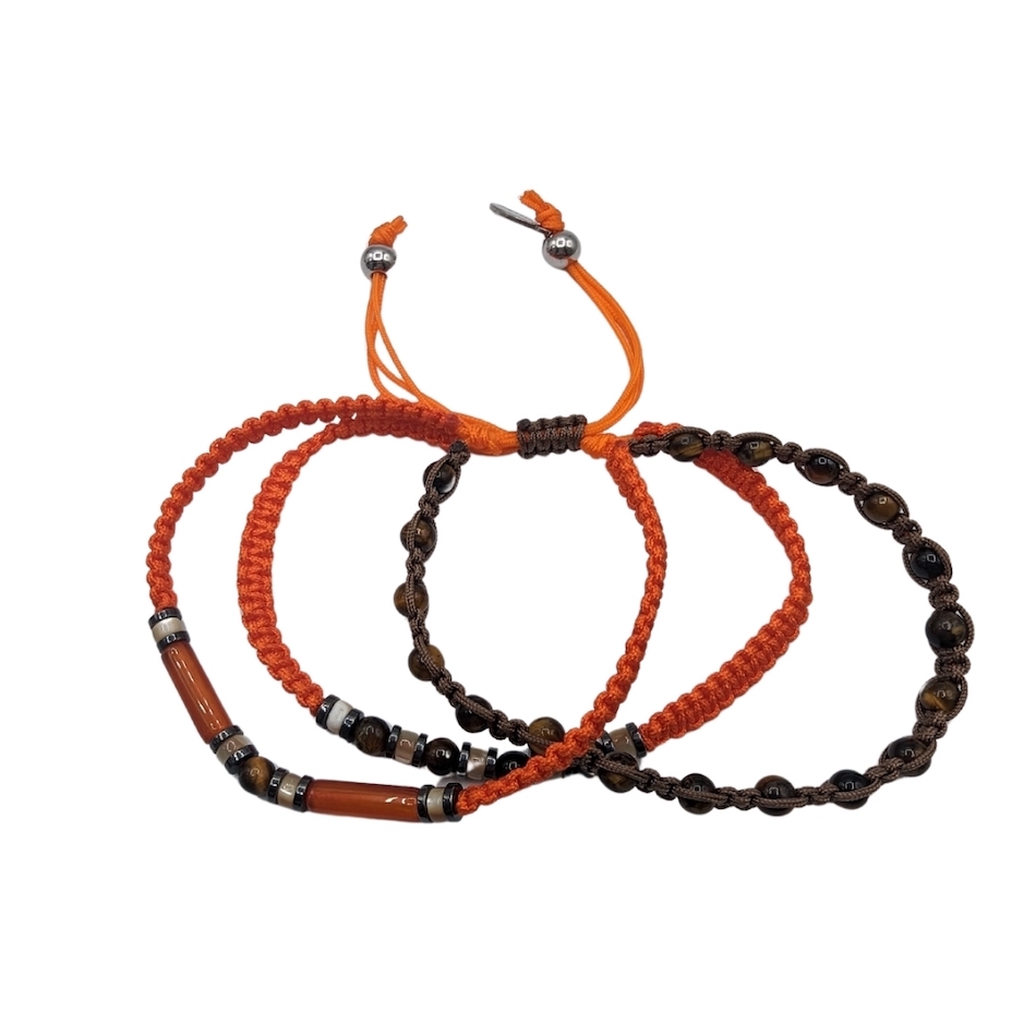 Bracelet-triple-homme-antoine-orange-marron-pierre-naturelle-oeildetigre