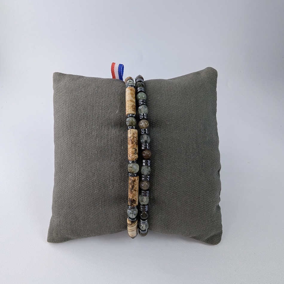 Bracelet-double-homme-chic-pierre-naturelle-prehnite-jaspe-agate