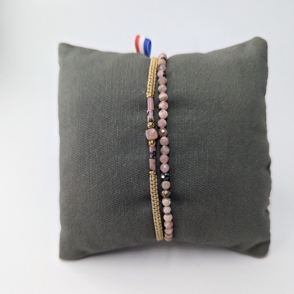 Bracelet-perles-naturelles-pierres-brillantes-facettes-Rhodochrosite