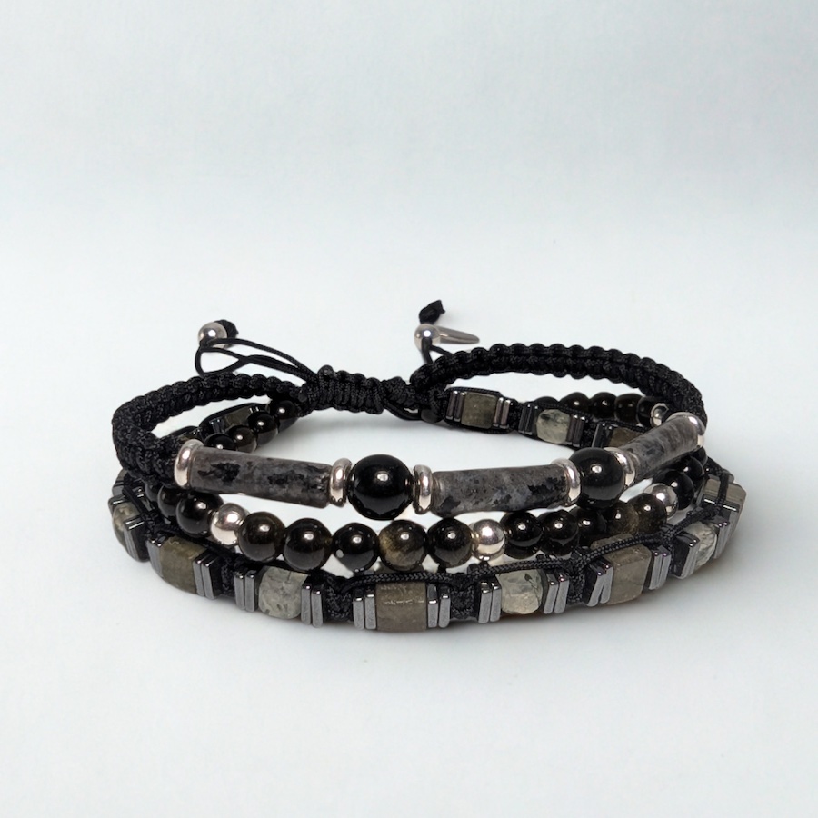 Bracelet-homme-Arcadius-argent massif-fabrication artisanat - France