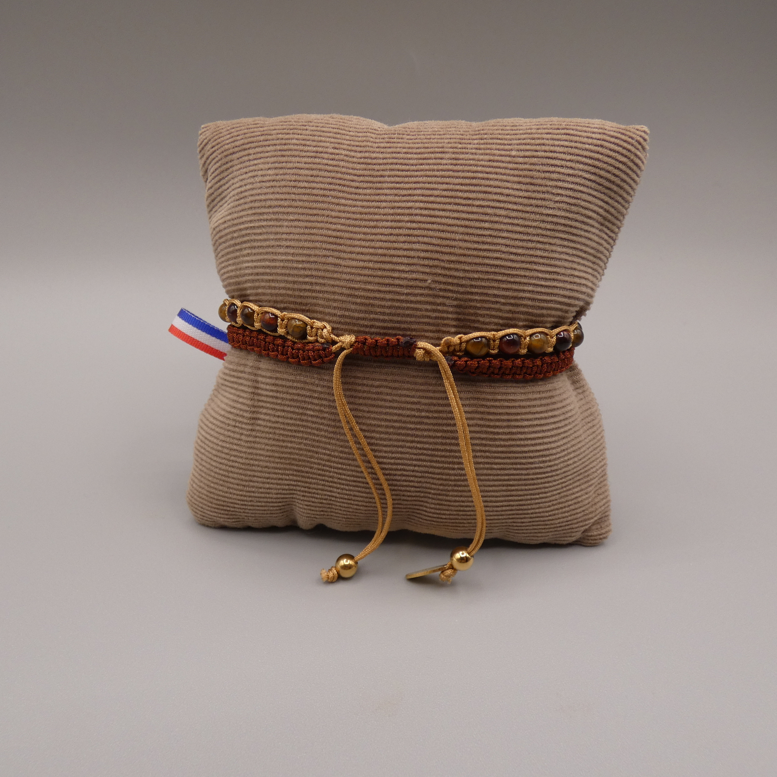 Bracelet homme pierre oeil de taureau oeil de tigre