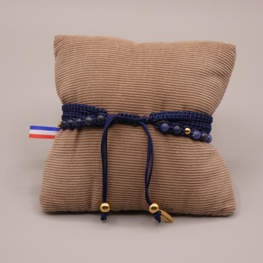 Bracelet homme pierre amulette médaille saint Benoit