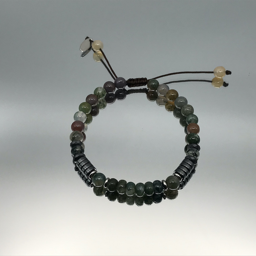 bracelet homme pierre agate