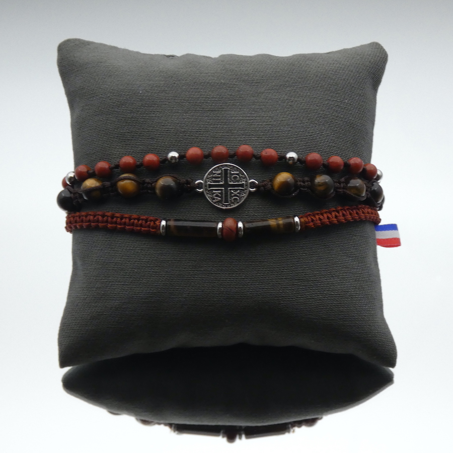 bracelet tendance homme amulette pierre