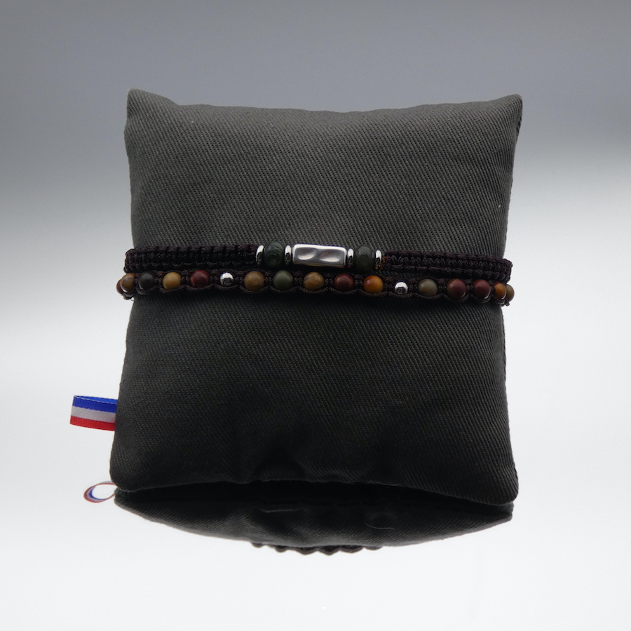 Bracelet homme jaspe pierre naturelle