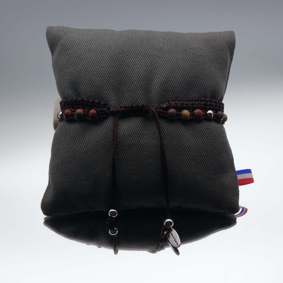 bracelet homme deux rangs jaspe