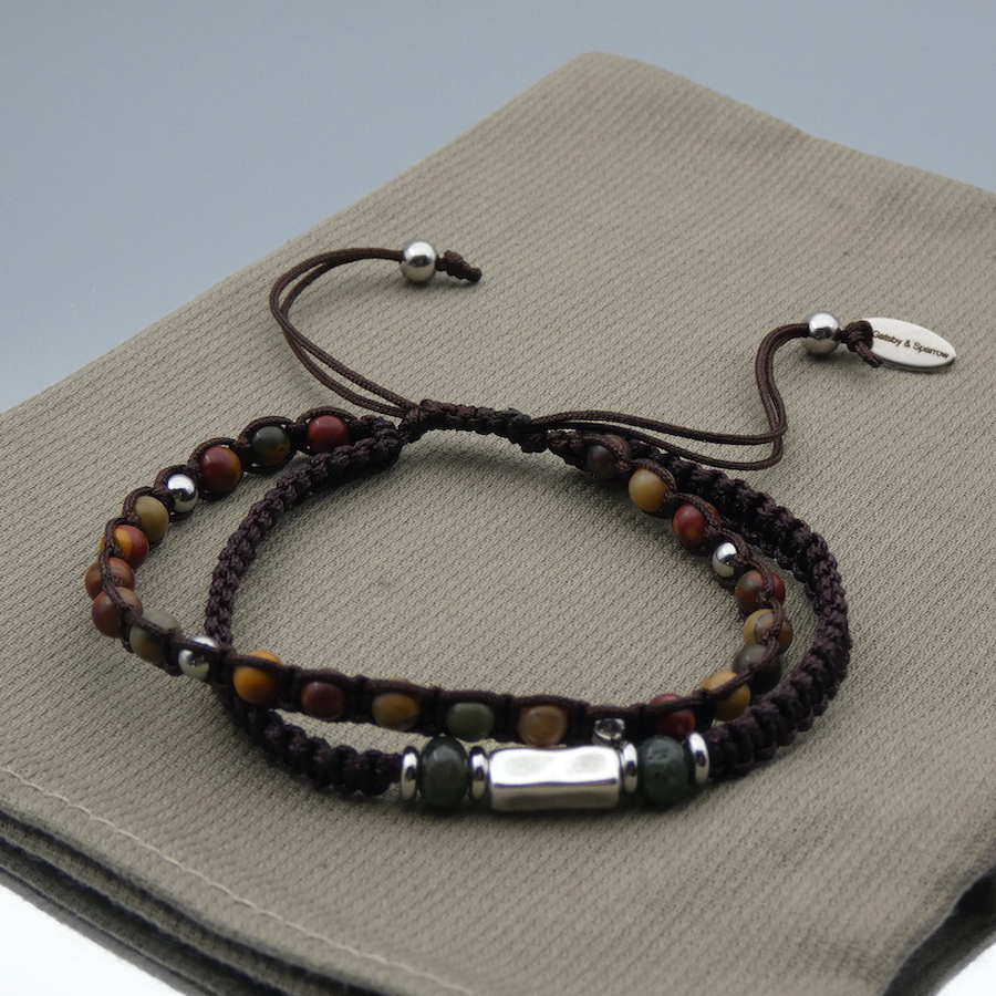 Bracelet homme pierre   jaspe