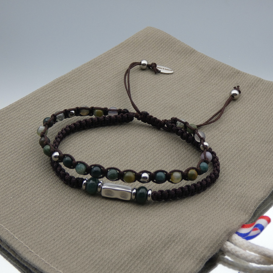 bracelet homme pierre naturelle agate