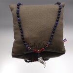Collier homme Sodalite et jaspe