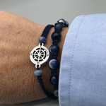 Bracelet deux rangs en pierre de Sodalite  Eric
