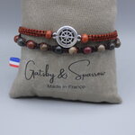 Bracelet double homme en sodalite   Eric