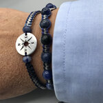 Bracelet double  Loicken pierre de sodalite