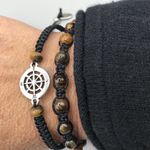 Bracelet double Eric  oeil de tigre