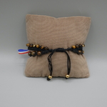 Bracelet triple Paul  oeil de tigre doré dos