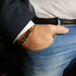 Bracelet Osiris en Oeil de tigre deux rangs