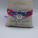 Bracelet trois rang Titouan en Sodalite