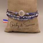 Bracelet de protection homme en sodalite Horus